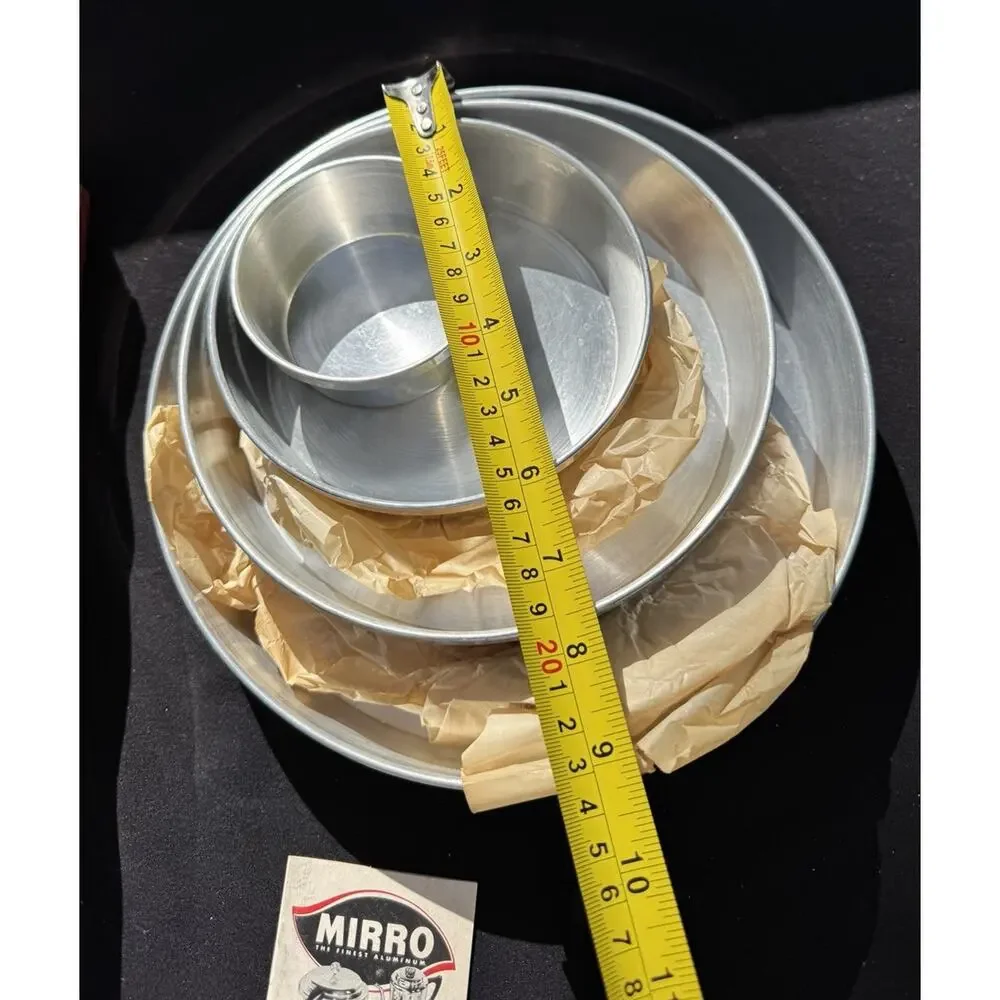 Vintage Mirro 4-Tier Cake Pan Set FT-902 Original Box Mid Century Wedding Cake